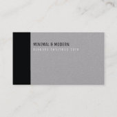 ミニマルエレガントモダン黒/グレー 名刺 (正面)