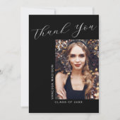 ミニマルエレガントモダンScript 1 Photo Gradation サンキューカード (正面)