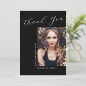 ミニマルエレガントモダンScript 1 Photo Gradation サンキューカード (スタンド正面)