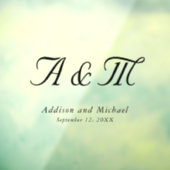 ミニマルエレガントモノグラム結婚の ウィンドウサイン (シート3)