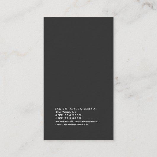 ミニマルエレガントユニークモダングレー平野 名刺 (裏面)
