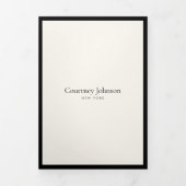 ミニマルエレガントラグジュアリーブティックアイボリーパンフレット 三つ折りカード (カバー)