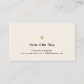 ミニマルエレガントラグジュアリーホワイトショップクーポ感謝していン 割引カード (裏面)