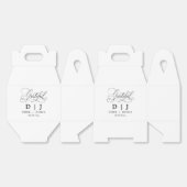 ミニマルエレガントラグジュアリー・ホワイト&ブ結婚ラック フェイバーボックス (見開き)