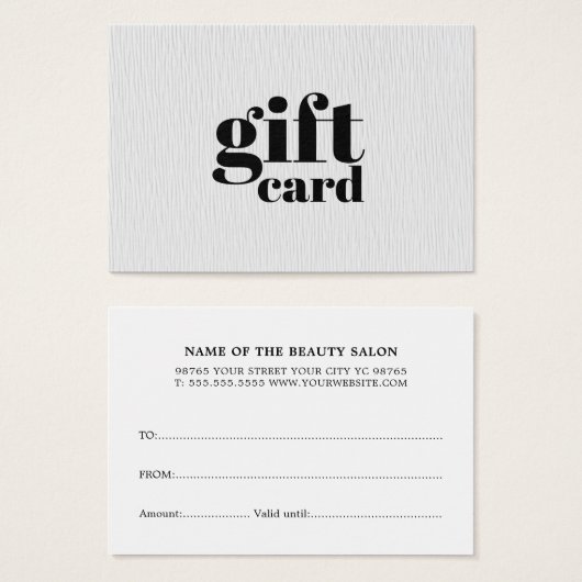 ミニマルエレガントラストテクスチャホワイト美しいサロン (正面&裏面)