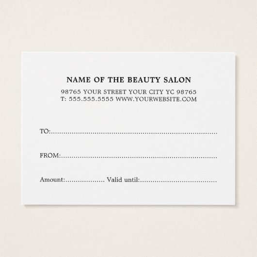 ミニマルエレガントラストテクスチャホワイト美しいサロン (裏面)