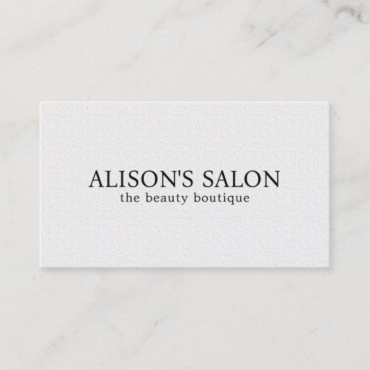 ミニマルエレガントラストテクスチャー白美しいはっきりした 名刺 (正面)