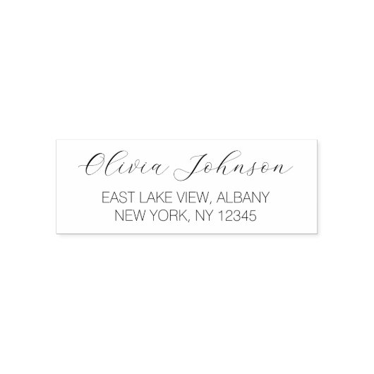 ミニマルエレガントラージスクリプトの自己手書きスタンプ セルフインキングスタンプ (デザイン)