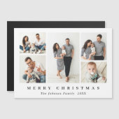 ミニマルエレガントリスクリスマス5フォト磁気カード (正面/裏面)