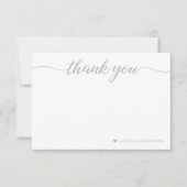 ミニマルエレガントリストありがとうごパーソナライズされたざう ノートカード (正面)