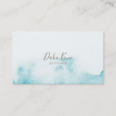 ミニマルエレガントリストと水彩名刺 名刺 (正面)