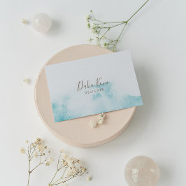 ミニマルエレガントリストと水彩名刺 名刺