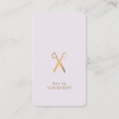 ミニマルエレガントリストのクフェイクリア金ゴールド美容師 名刺 (正面)