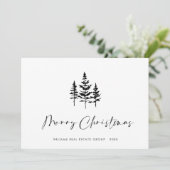 ミニマルエレガントリストのクリスマスの挨拶企業の シーズンカード (スタンド正面)