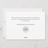 ミニマルエレガントリストのクリスマスの挨拶企業の シーズンカード (裏面)