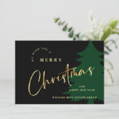 ミニマルエレガントリストのクリスマスの挨拶企業の シーズンカード (スタンド正面)