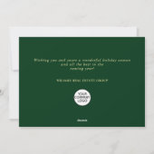 ミニマルエレガントリストのクリスマスの挨拶企業の シーズンカード (裏面)