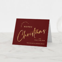 ミニマルエレガントリストのクリスマスの挨拶企業の シーズンカード
