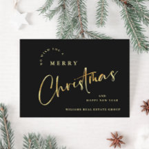 ミニマルエレガントリストのクリスマスの挨拶企業の