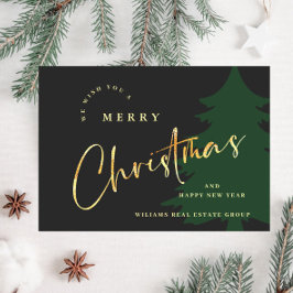 ミニマルエレガントリストのクリスマスの挨拶企業の シーズンカード