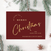 ミニマルエレガントリストのクリスマスの挨拶企業の