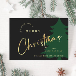 ミニマルエレガントリストのクリスマスの挨拶企業の シーズンカード