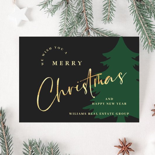 ミニマルエレガントリストのクリスマスの挨拶企業の シーズンカード