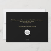 ミニマルエレガントリストのクリスマスの挨拶企業の シーズンカード (裏面)