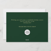 ミニマルエレガントリストのクリスマスの挨拶企業の シーズンカード (裏面)