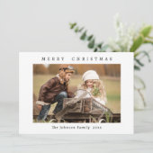 ミニマルエレガントリストのクリスマスグリーティングフォト シーズンカード (スタンド正面)