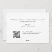 ミニマルエレガントリストのクリスマスグリーティングフォト シーズンカード (裏面)