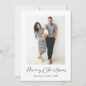 ミニマルエレガントリストのクリスマスグリーティングフォト シーズンカード (正面)