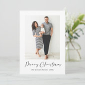 ミニマルエレガントリストのクリスマスグリーティングフォト シーズンカード (スタンド正面)