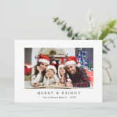 ミニマルエレガントリストのクリスマスグリーティングフォト シーズンカード (スタンド正面)