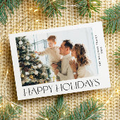 ミニマルエレガントリストのクリスマスグリーティングフォト シーズンカード