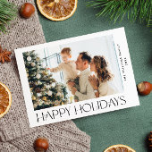 ミニマルエレガントリストのクリスマスグリーティングフォト シーズンカード