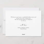 ミニマルエレガントリストのクリスマスグリーティングフォト シーズンカード (裏面)