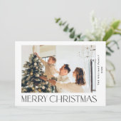 ミニマルエレガントリストのクリスマスグリーティングフォト シーズンカード (スタンド正面)