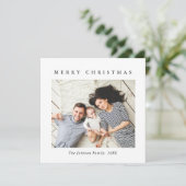 ミニマルエレガントリストのクリスマスグリーティングフォト シーズンカード (スタンド正面)