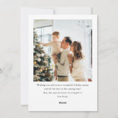 ミニマルエレガントリストのクリスマスハンドドロー写真 シーズンカード (裏面)