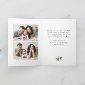 ミニマルエレガントリストのクリスマス4写真 シーズンカード (内部)