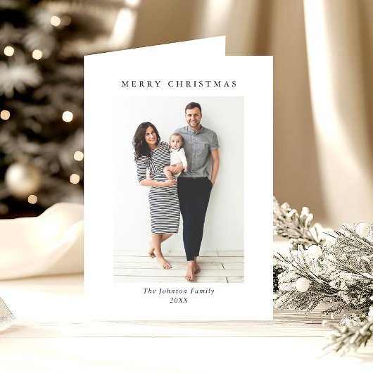 ミニマルエレガントリストのクリスマス4写真 シーズンカード