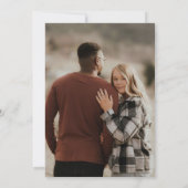 ミニマルエレガントリストのスクリプ結婚ト写真 招待状 (裏面)