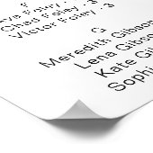 ミニマルエレガントリストの座席表 ポスター (角)