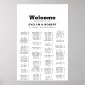 ミニマルエレガントリストの座席表 ポスター (正面)