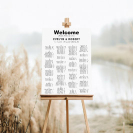 ミニマルエレガントリストの座席表 ポスター