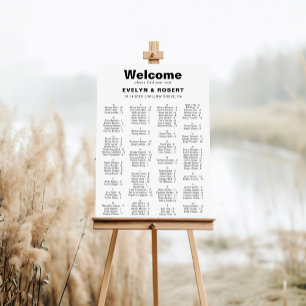 ミニマルエレガントリストの座席表 ポスター