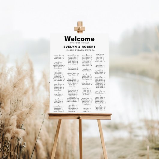 ミニマルエレガントリストの座席表 ポスター