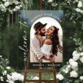 ミニマルエレガントリストの歓迎結婚写真 アクリルサイン