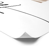 ミニマルエレガントリストの歓迎結婚写真 ポスター (角)